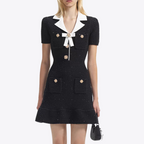 Robe tricotée à nœuds