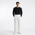 Pantalon classique ivoire