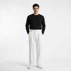 Pantalon classique ivoire
