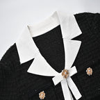 Robe tricotée à nœuds