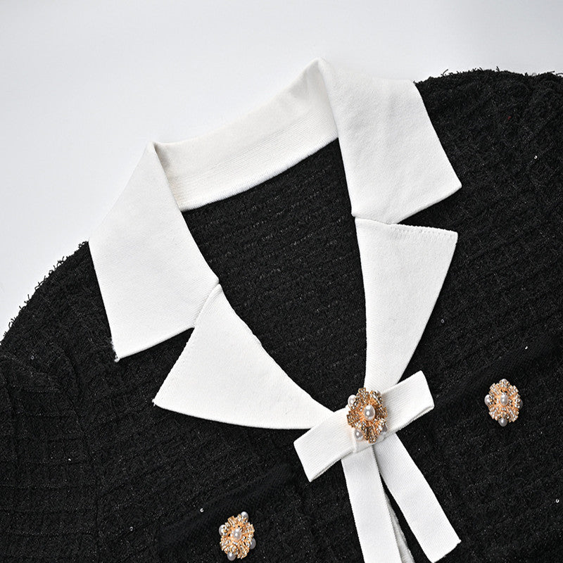 Robe tricotée à nœuds