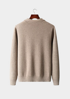 Polo zippé en laine mérinos extra-fine