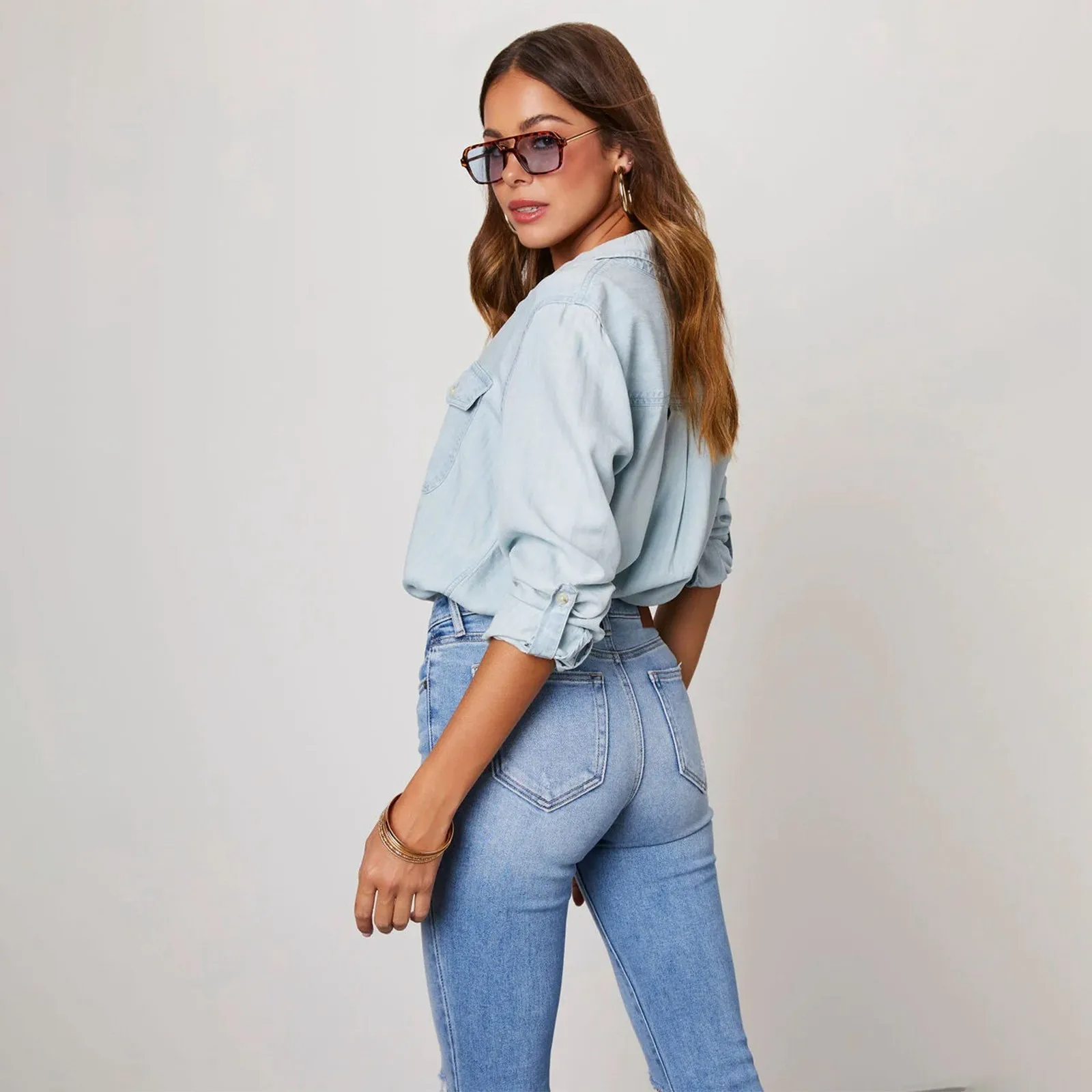 Muse Denim Boutonné