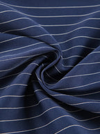 Pantalon large à rayures bleu marine