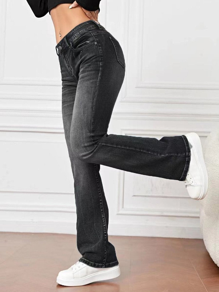 Jean bootcut taille haute Marie