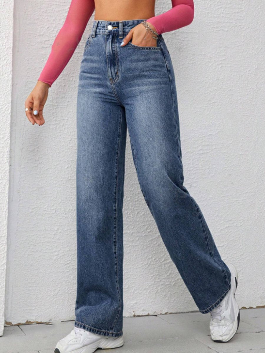 Jeans larges à coupe droite