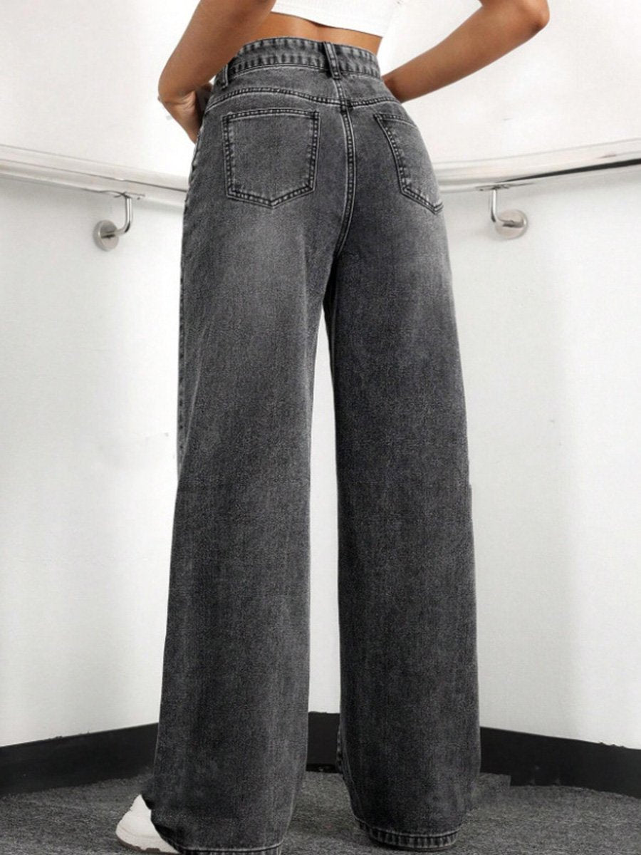 Jeans larges à coupe droite