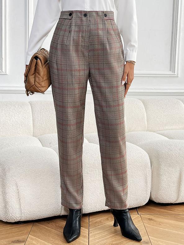 Pantalon slim à carreaux