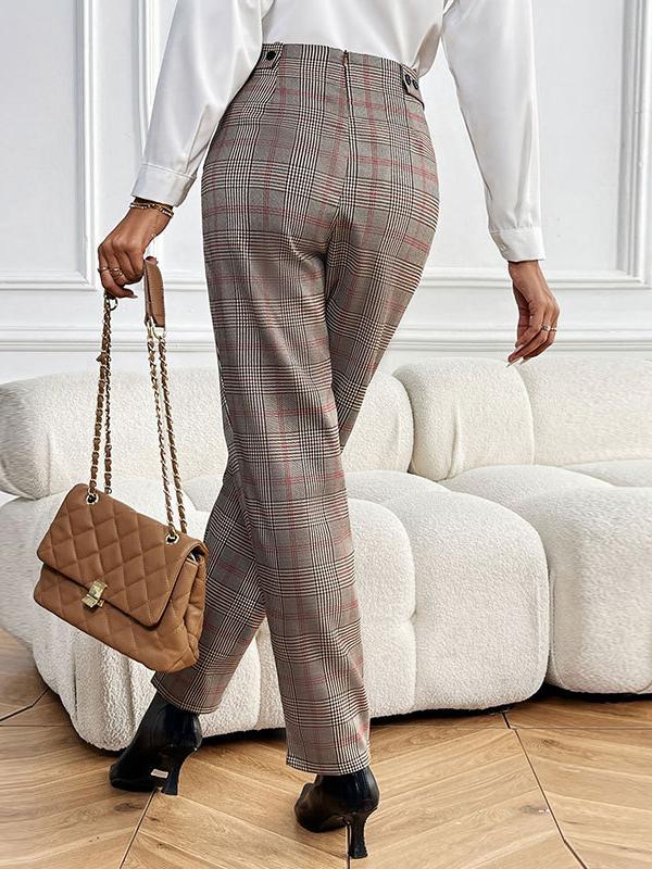 Pantalon slim à carreaux