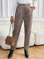 Pantalon slim à carreaux